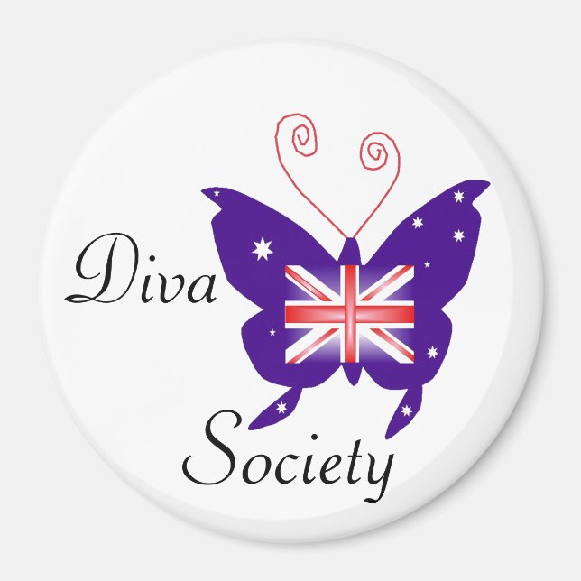 Aimant British Diva Butterfly Society (Devant)