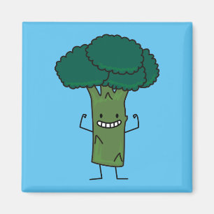 Aimant Brocoli fléchissant le légume heureux de vert de