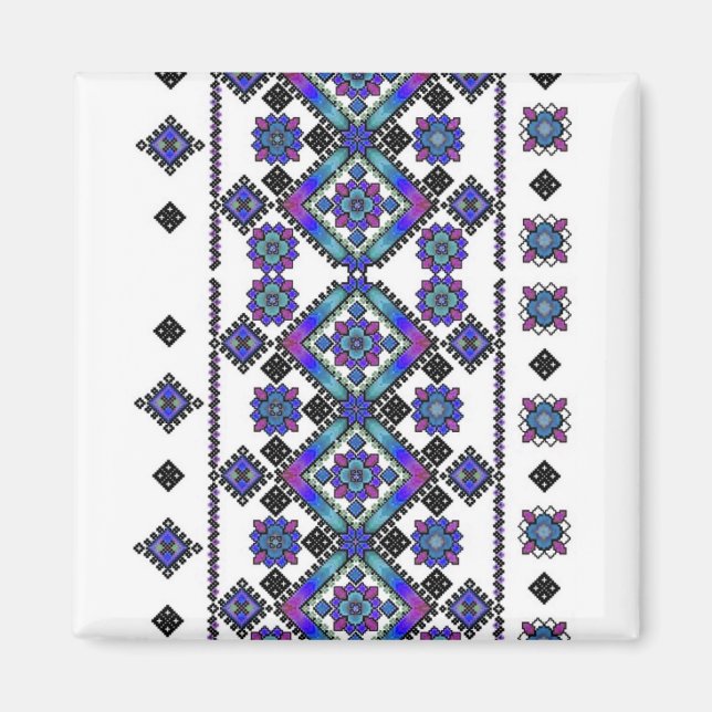 Aimant Broderie bleue (Devant)