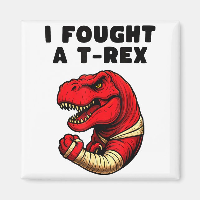 Aimant Broken Arm Recovery T-rex Kids Boys Dinosaur  (Devant)