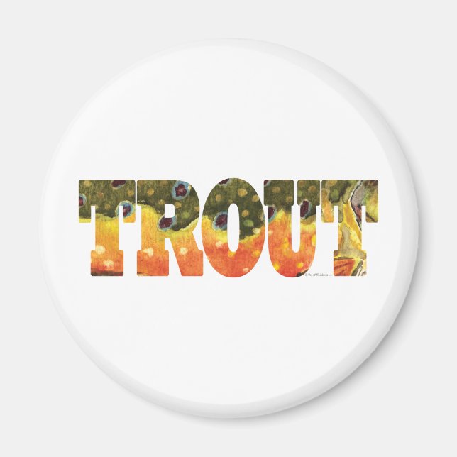 Aimant Brook Truite Art (Devant)
