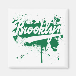 Aimant Brooklyn a peint l'aimant vert