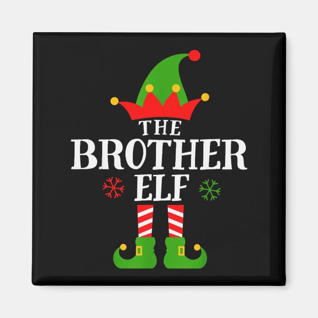 Aimant Brother Elf Funny Matching Family Group Christmas  (Devant)