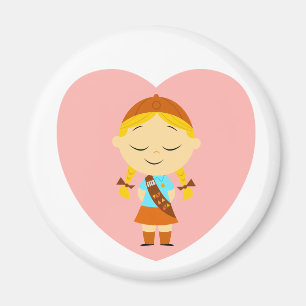 Aimant "brownie" de fille scout - blonde