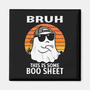 Aimant Bruh C'Est Un Botte Feuille Ghost Halloween Hommes