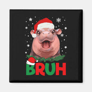 Aimant Bruh Funny Moo Deng Ados Garçons Enfants Noël Paja