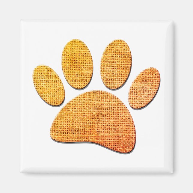 Aimant Brûlure à mâchoires pour chien - Impression âgée (Devant)