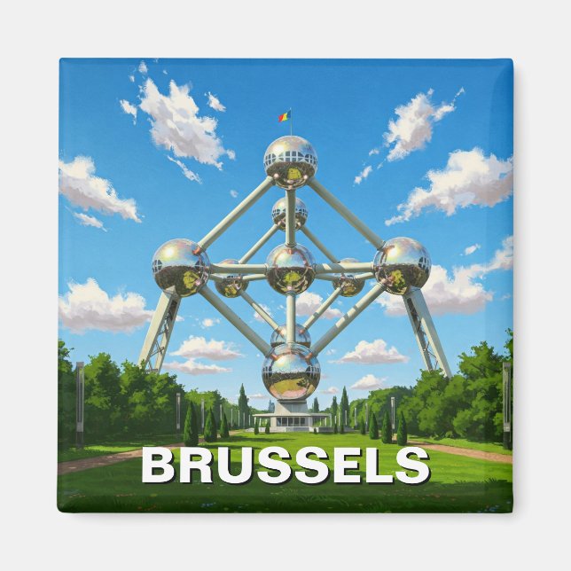 Aimant Bruxelles Belgique Atomium Travel (Devant)