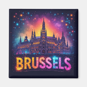 Aimant 🧲 Bruxelles Belgique Voyage Mémoire Pour les Visi