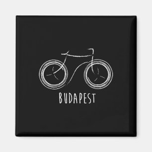 Aimant Budapest Hongrie Vélo Rétro Vintage Mignon 
