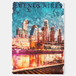 Aimant Buenos Aires Argentine Skyline par nuit City View