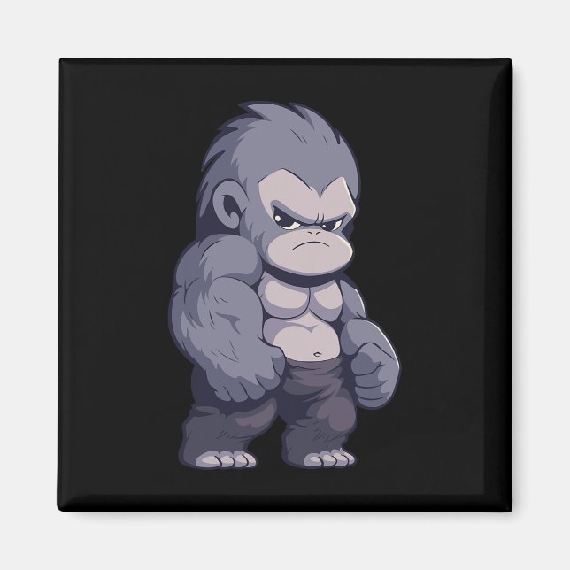 Aimant Buff Alpha Silverback Gorilla Ape Design Boxer Go (Devant)