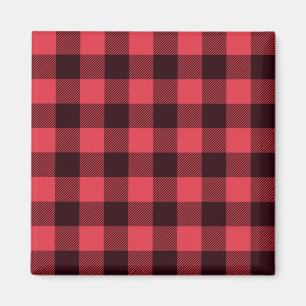 Aimant Buffalo Plaid Christmas Red and Black Check
