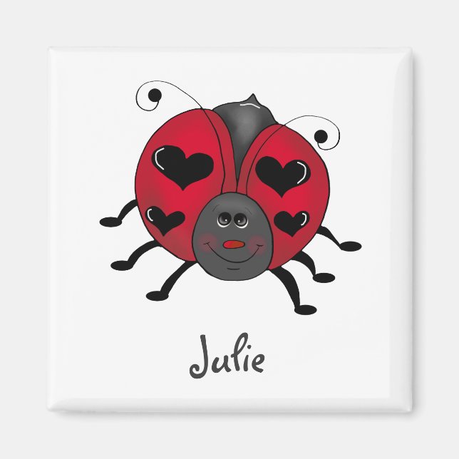 Aimant Buggies de jardin ・ Smiling Ladybug (Devant)