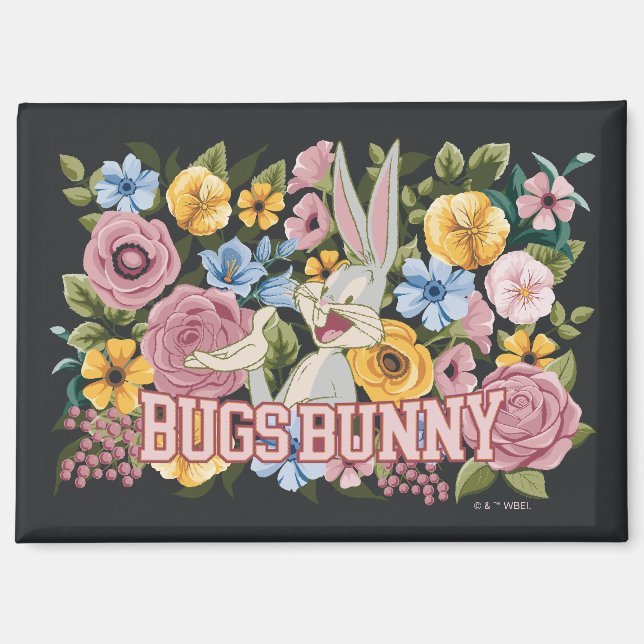 Aimant BUGS BUNNY™ Floral Embroidery Graphic (Recto)