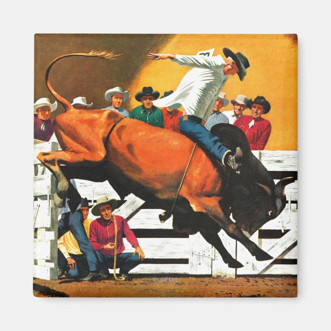 Aimant Bull Riding par Fred Ludekens (Devant)