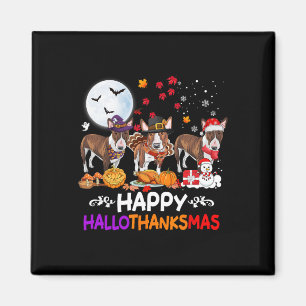 Aimant Bull Terrier Chien Noël Joyeux Hallothankmas Tha