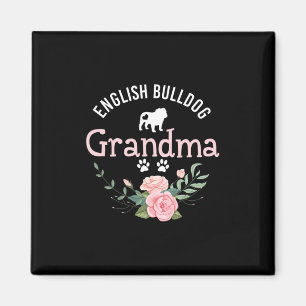 Aimant Bulldog Grandma Cadeaux Femmes mignonne Amoureux d