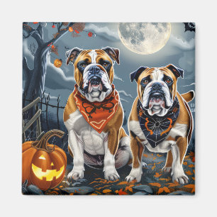Aimant Bulldog Halloween Épouvante