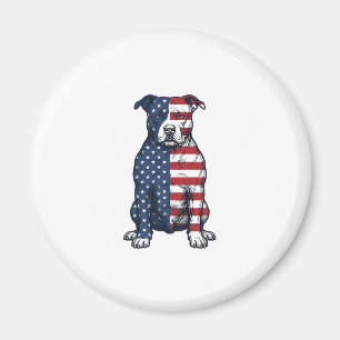 Aimant Bulldog Patriotique Gravure Vintage Design Vectori