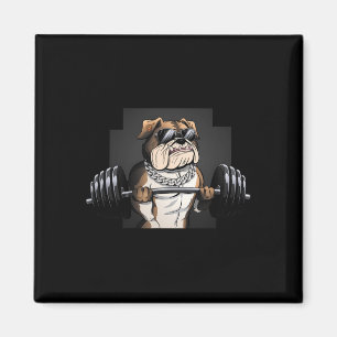 Aimant Bulldog Rat Musculation Bodybuilding Fitness Papa