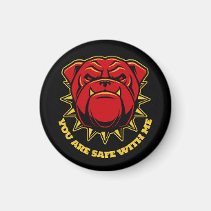 Aimant Bulldog Vous Êtes En Sécurité Avec Moi