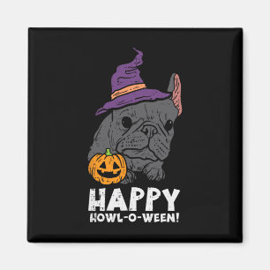Aimant Bulldog Witch Happy Howl O Ween Fun Halloween Chie
