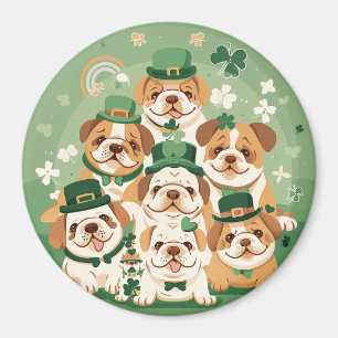 Aimant Bulldogs anglais de la Saint-Patrick