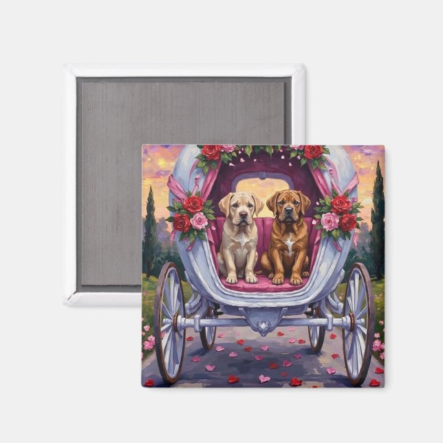 Aimant Bullmastiff Dog Valentine's Day  (Recto/Verso)
