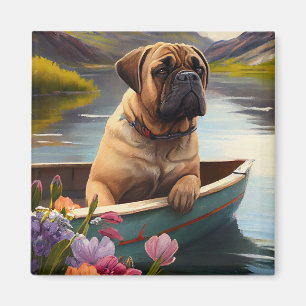 Aimant Bullmastiff sur une pagaie : une aventure Pittores