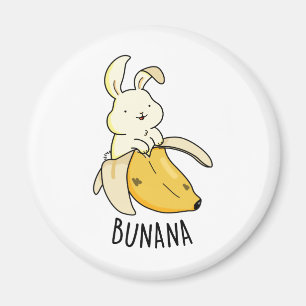 Aimant Bunana Drôle Lapin Dans Un Pun De Banane