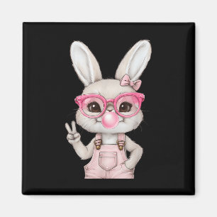Aimant Bunny de Pâques soufflant bulle Happy Bunny de Pâq