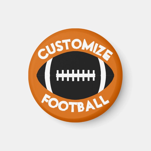 Aimant Bureau de l'entraîneur de football couleur et text (Devant)
