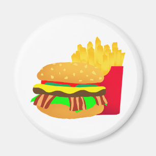Aimant Burger et frites