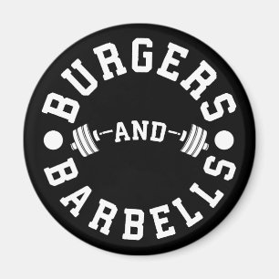 Aimant Burgers et Barbells - Drôle Exercice Motivationnel