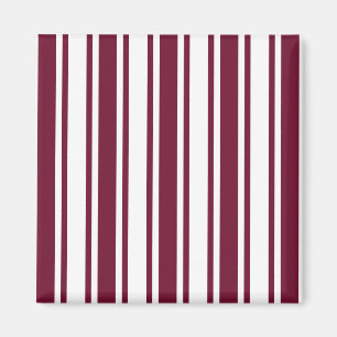 Aimant Burgundy rouge et blanc bonbons rayures