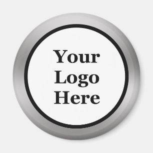 Aimant Business Black White et Silver Votre logo ici
