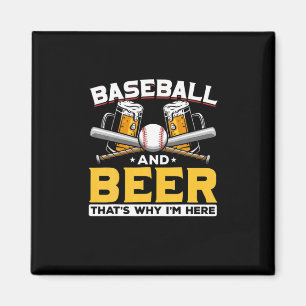 Aimant Buveur de bière Baseball Humour de bière Anniversa