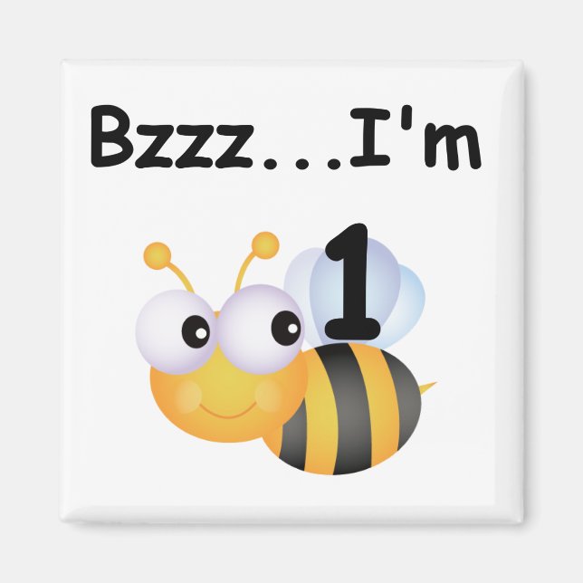 Aimant Buzz Bumblebee 1er Anniversaire T-shirts et cadeau (Devant)