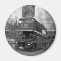 BW Black & White London Bus & Big Ben