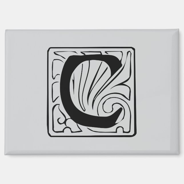 Aimant C Monogramme noir (Recto)