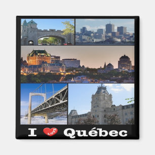 Aimant CA - Canada - Québec - I Love
