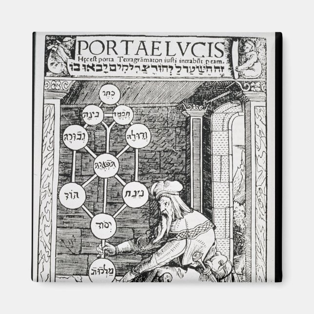 Aimant Cabaliste juif tenant un séphiroth (Devant)