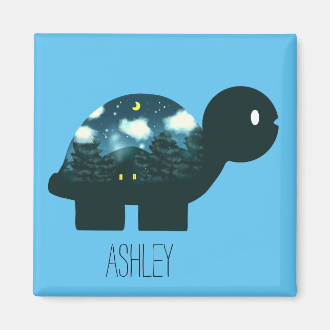 Aimant Cabine Ciel De Nuit Dans La Tortue Forestière (Devant)