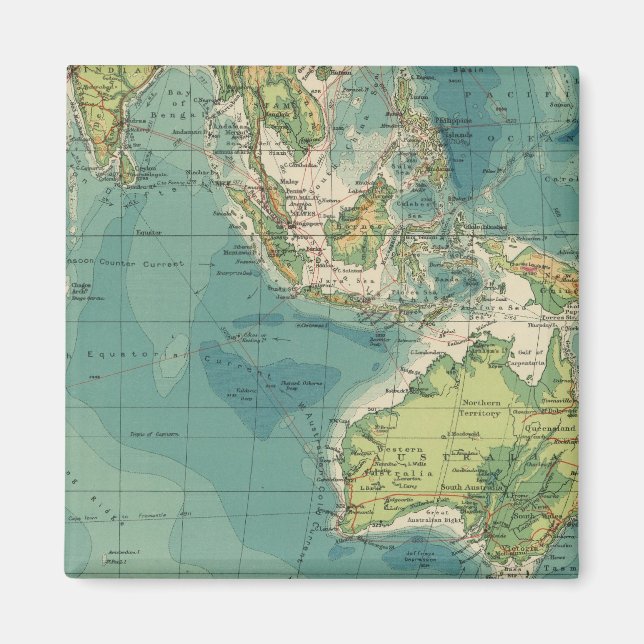 Aimant Câbles de l'océan Indien, stations sans fil (Devant)