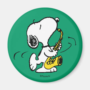 Aimant cacahuètes Lecteur Snoopy Saxophone