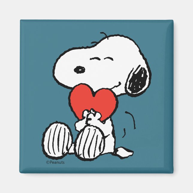 Aimant cacahuètes | Saint Valentin | Snoopy Heart Hug (Devant)