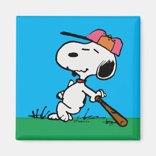 Aimant cacahuètes Snoopy at Bat