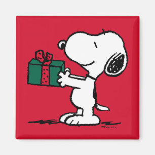 Aimant cacahuètes   Snoopy Christmas Gift Giver