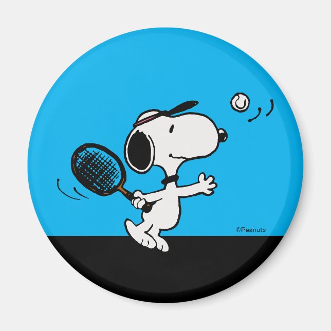 Aimant cacahuètes | Snoopy Joue Au Tennis (Devant)